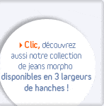 Jeans morpho disponibles en 3 largeurs de hanches !