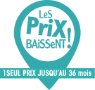 Les prix baissent ! 1 seul prix jusqu'au 36 mois Les prix baissent ! 1 seul prix jusqu'au 36 mois