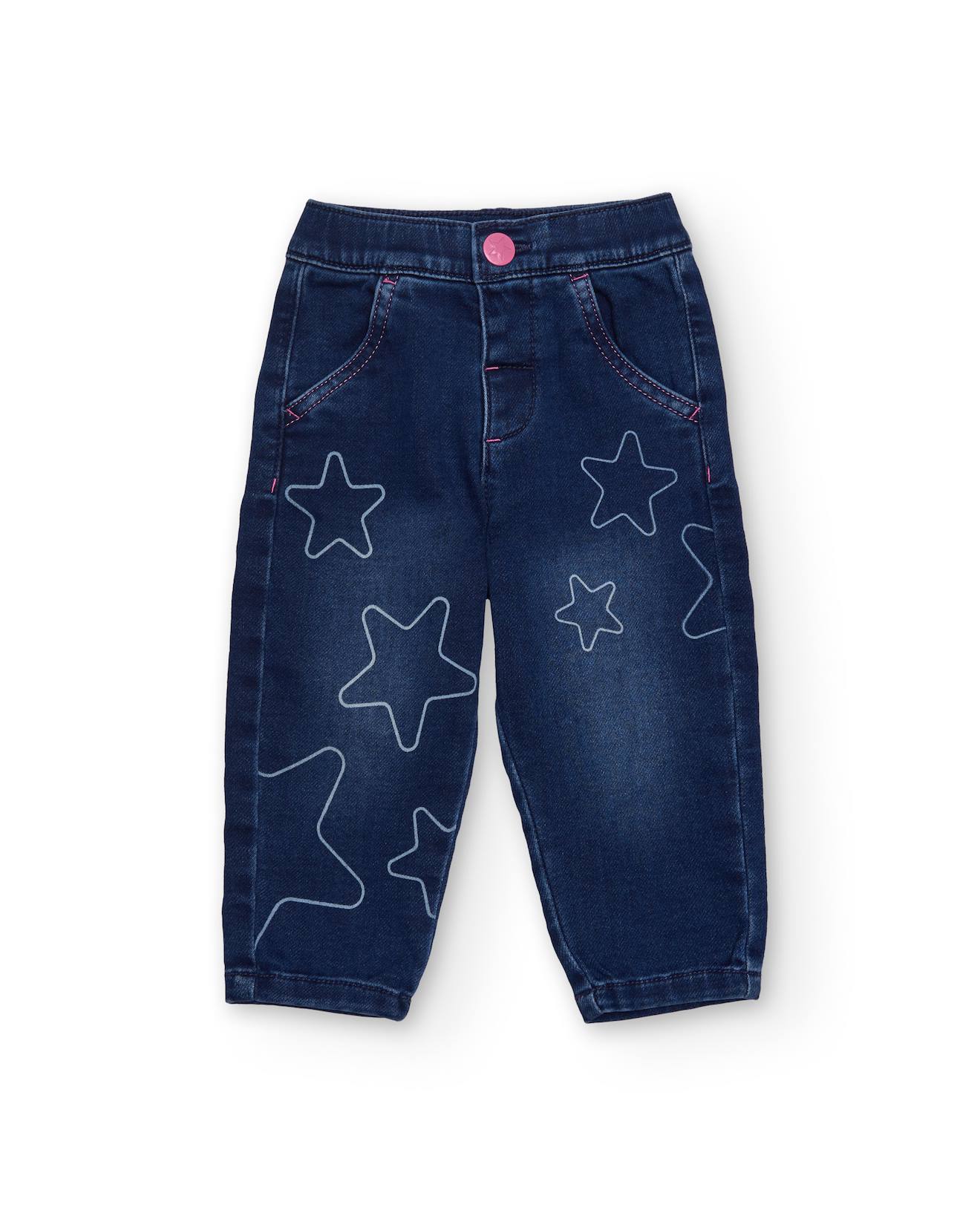 Jeans Ancien Bleu Marine Old Navy Pour Bébé Fille Taille 12-18 Mois - Neuf Avec étiquettes, Petit Ourson Et étoile
