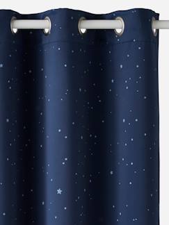 Linge de maison et décoration-Décoration-Rideau-Rideau à œillets occultant phosphorescent imprimé étoile