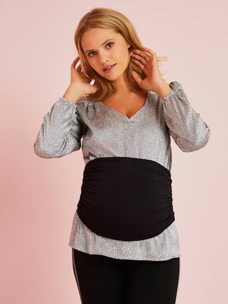 Bandeau de grossesse en maille souple noir 2 - vertbaudet enfant 