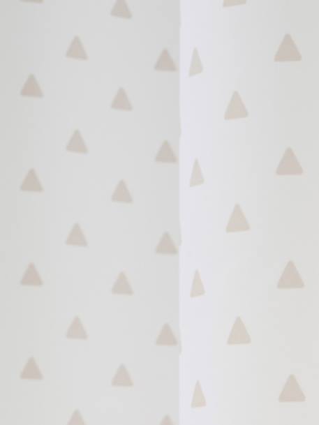 Rideau à œillets occultant imprimé triangle écru / triangle 2 - vertbaudet enfant 