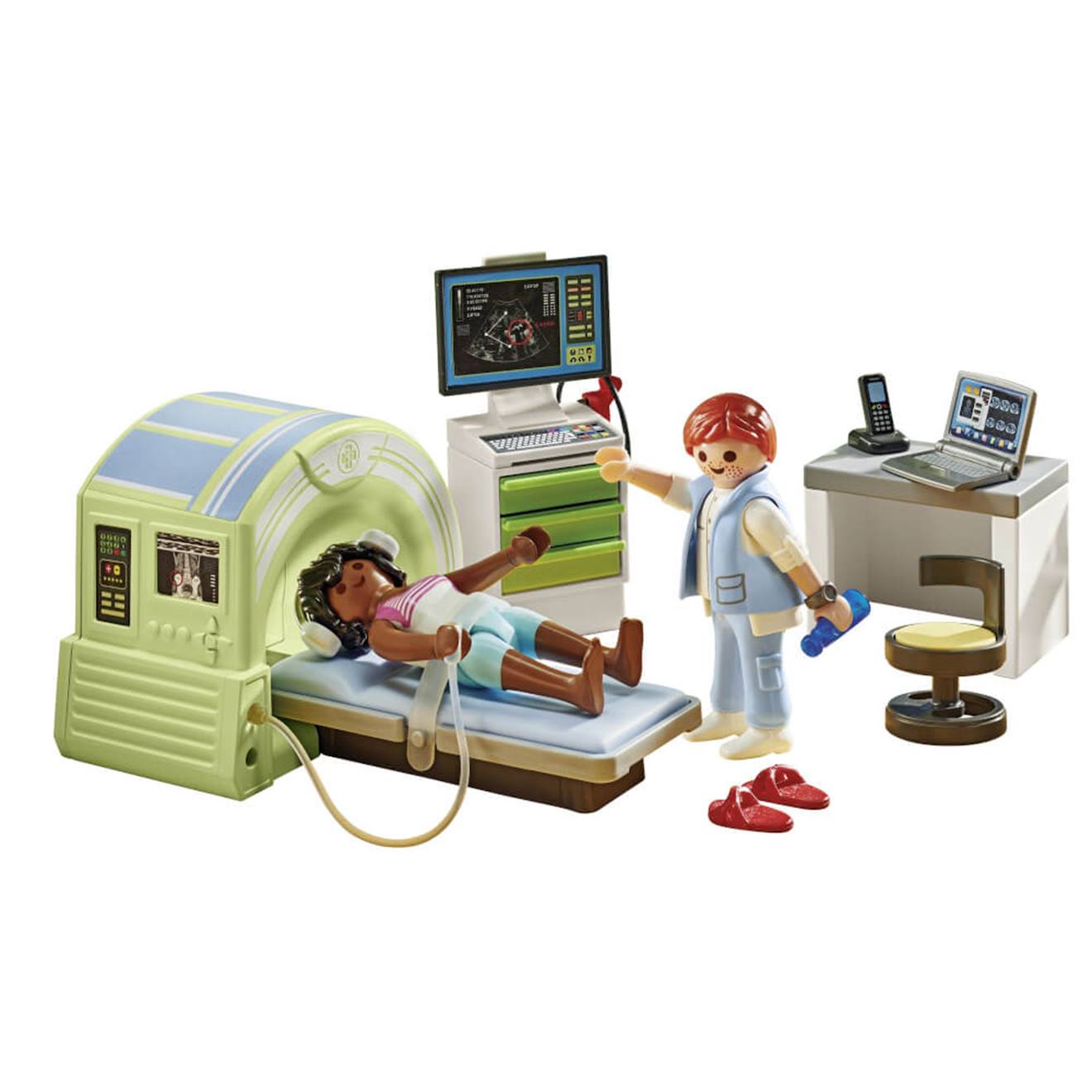 Playmobil 71618 Scanner Médical IRM Avec Patient – Set Action Heroes Dès 4 Ans, 2 Personnages Et Accessoires