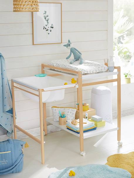 Table à langer avec baignoire intégrée VERTBAUDET MagicTub blanc+naturel/blanc 8 - vertbaudet enfant 