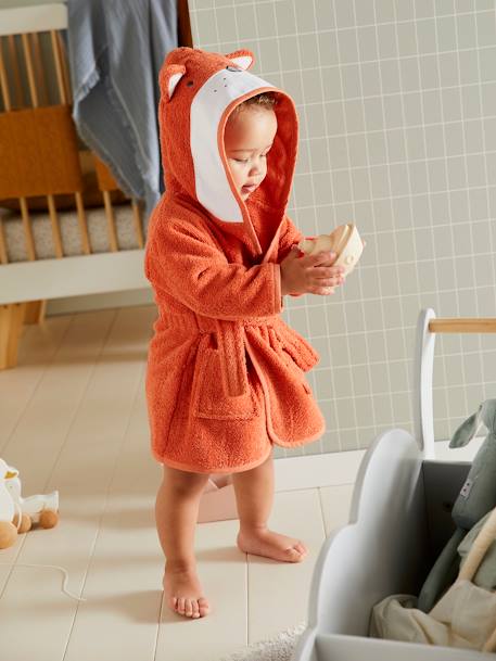Vêtements bébé et enfants à personnaliser-Bébé-Peignoir de bain bébé Renard