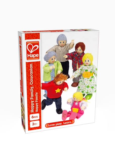 Famille de 6 poupées en bois HAPE multicolore 3 - vertbaudet enfant 