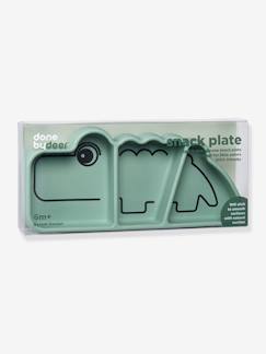 Puériculture-Repas-Vaisselle, coffret repas-Assiette Stick&Stay Croco en silicone DONE BY DEER