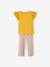 Ensemble T-shirt noué et pantalon fluide imprimé fille jaune d'or 4 - vertbaudet enfant 