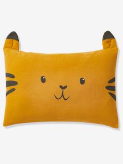 Taie d'oreille bébé en gaze de coton Tigre HANOÏ - vertbaudet enfant Linge de maison et décoration-Taie d'oreille bébé en gaze de coton Tigre HANOÏ