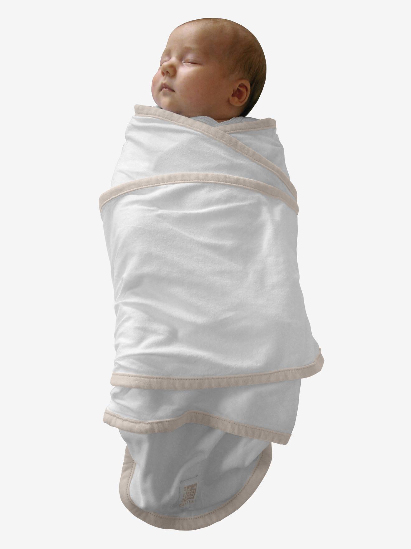 Lot de 2 Couvertures d'emmaillotage en Mousseline Pour Bébés