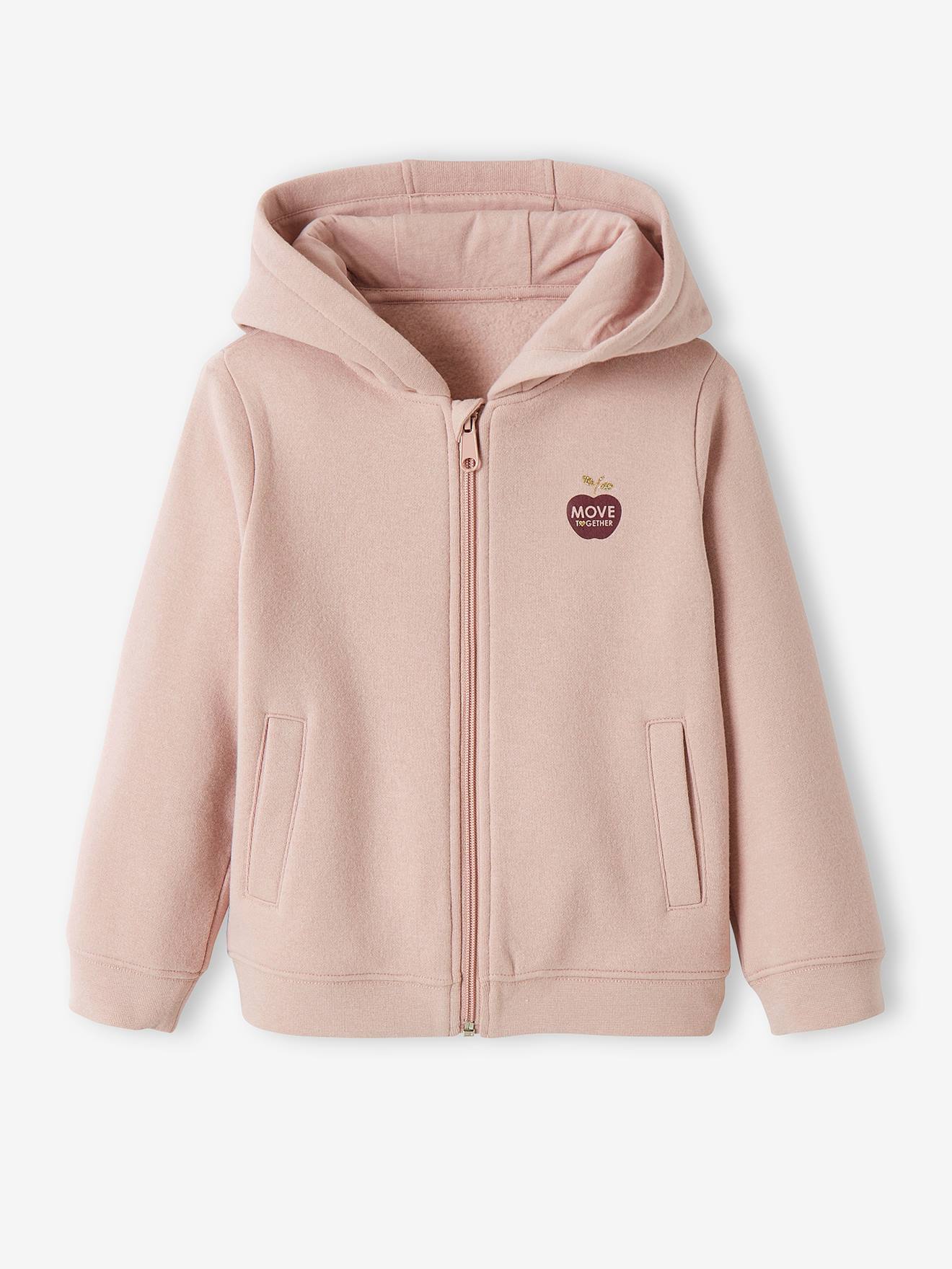 Sweat à Capuche Zippé Pour Femmes - Uni, Mix Coton/poly, Casual Décontracté