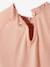 Tee-shirt blouse détail en broderie anglaise fille écru+rose poudré+vert foncé+vieux rose 9 - vertbaudet enfant 