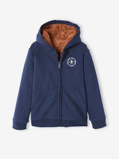 Sweat zippé doublé sherpa garçon  - vertbaudet enfant