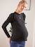 T-shirt maille fantaisie grossesse et allaitement Beige+Noir 9 - vertbaudet enfant 