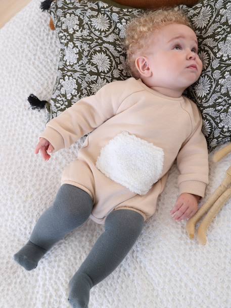Bébé-Salopette, combinaison-Combinaison barboteuse bébé manches longues