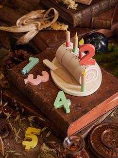 Jouet-Jeux d'imitation-Cuisines et dinette-Gâteau roulé d'anniversaire en bois FSC®