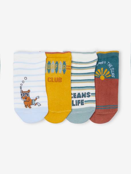 Lot de 4 paires de soquettes garçon - vertbaudet enfant Garçon-Sous-vêtement-Chaussettes-Lot de 4 paires de soquettes garçon