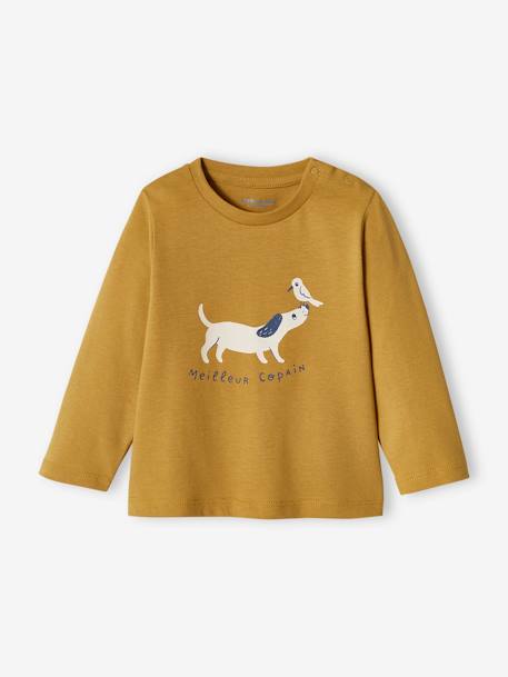 Lot de 2 T-shirts basics bébé motif animal et rayé bleu grisé+bronze 9 - vertbaudet enfant 
