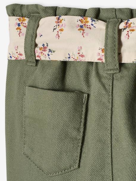 Pantalon paperbag bébé avec ceinture écru+lichen+rose pâle 8 - vertbaudet enfant 