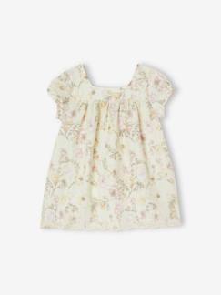 Robe fleurie bébé manches courtes  - vertbaudet enfant