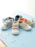 Baskets scratchées bébé en toile blanc+bleu imprimé marguerites+multicolore+rose imprimé+violet imprimé 30 - vertbaudet enfant 