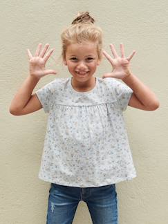 T-shirt blouse à fleurs fille  - vertbaudet enfant