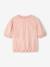 Tee-shirt blouse brodé fille rose pâle 1 - vertbaudet enfant 