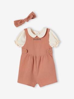 Vêtements bébé et enfants à personnaliser-Ensemble 3 pièces bébé personnalisable