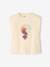 T-shirt à épaulettes motif placé fille écru+rose bonbon 3 - vertbaudet enfant 