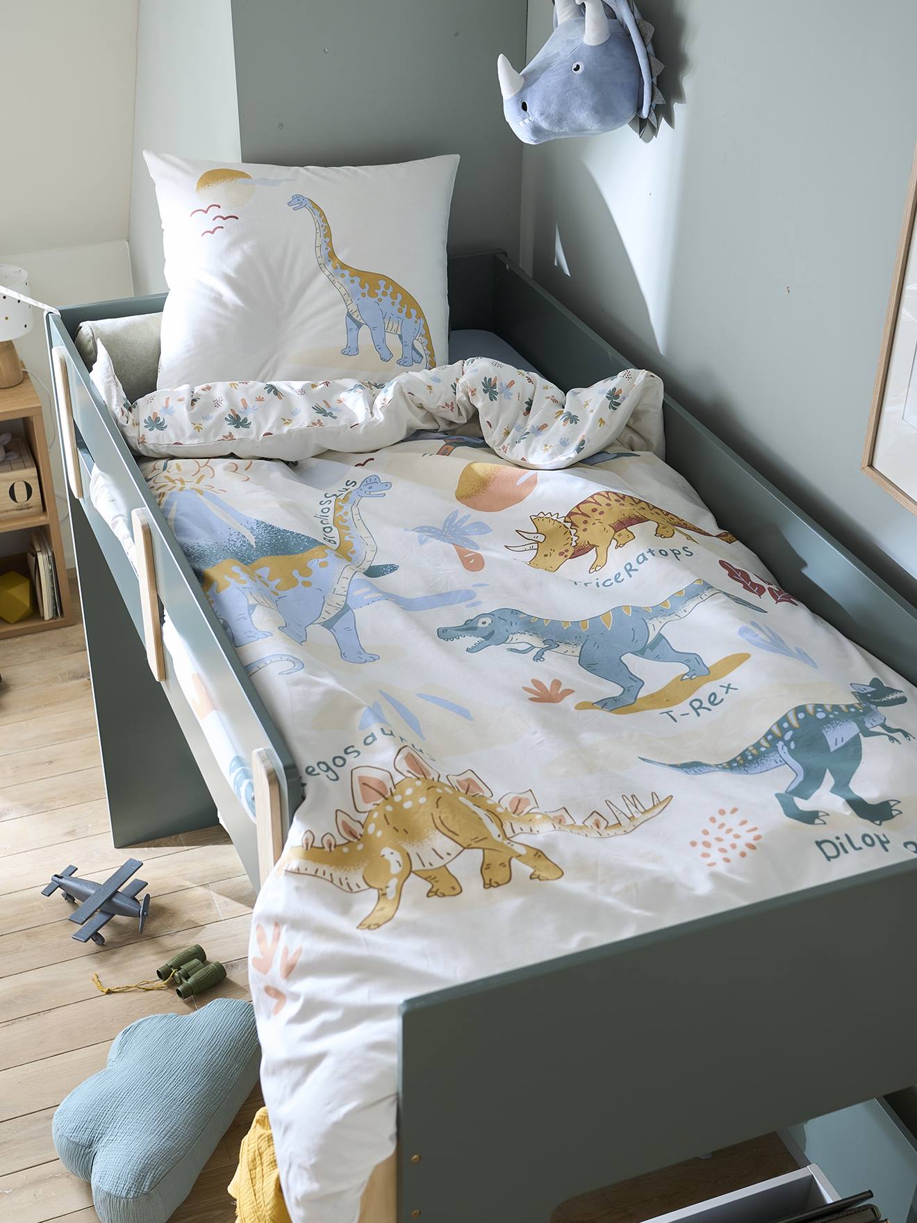 OMYDREAM Jurassic World SICJU Parure de lit Enfant | 100% Coton | Oeko-TEX | Housse de Couette 140x200cm+1 Taie d'oreiller 63x63cm | Imprimé Garçon Dinosaures | Bleu OMYDREAM Jurassic World SICJU Parure de lit Enfant | 100% Coton | Oeko-TEX | Housse de Couette 140x200cm+1 Taie d'oreiller 63x63cm | Imprimé Garçon Dinosaures | Bleu