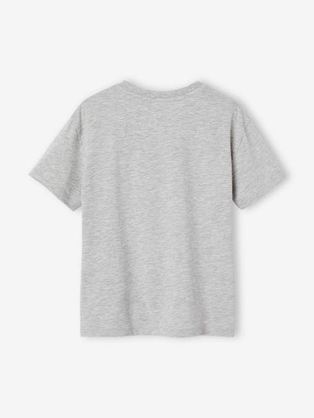 T-shirt à sequins garçon gris chiné+marine 2 - vertbaudet enfant 