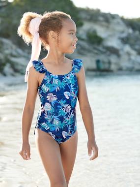 Maillot De Bain Enfant Fille Manches Longues – 4 Pièces Motif écailles, Tissu Anti-UV Lycra/polyamide, Pour Piscine Et Plage