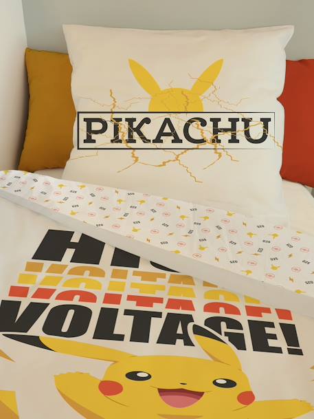 Parure housse de couette + taie d'oreiller enfant Pokemon® Voltage blanc 8 - vertbaudet enfant 