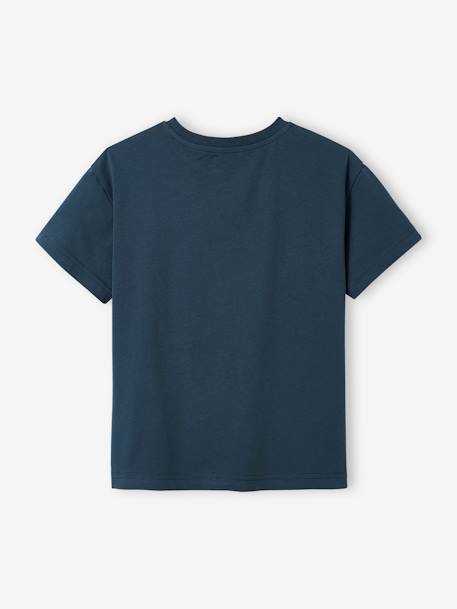 T-shirt à sequins garçon gris chiné+marine 5 - vertbaudet enfant 