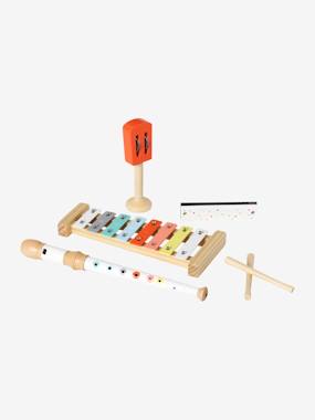 Set D'instruments De Musique En Bois Pour Bébé - 5 Pièces + Hochet - Jouet Sensoriel Montessori - Pour Enfants 0-3 Ans Et Plus