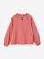 Tee-shirt blouse détail en broderie anglaise fille écru+rose poudré+vert foncé+vieux rose 15 - vertbaudet enfant 