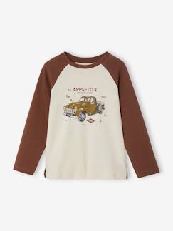 Garçon-T-shirt, polo, sous-pull-Tee-shirt nid d'abeille voiture garçon manches longues raglan