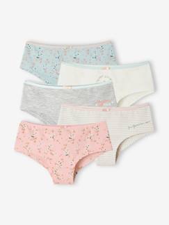 Lot de 5 shorties fille flowers  - vertbaudet enfant