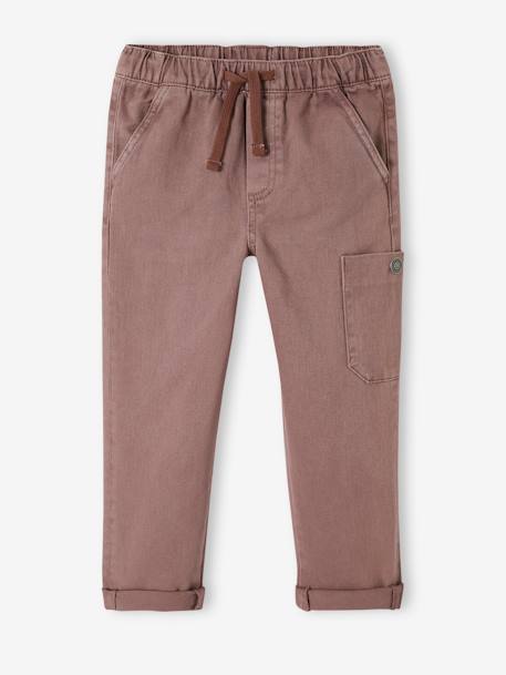 Garçon-Pantalon-Pantalon cargo couleur garçon