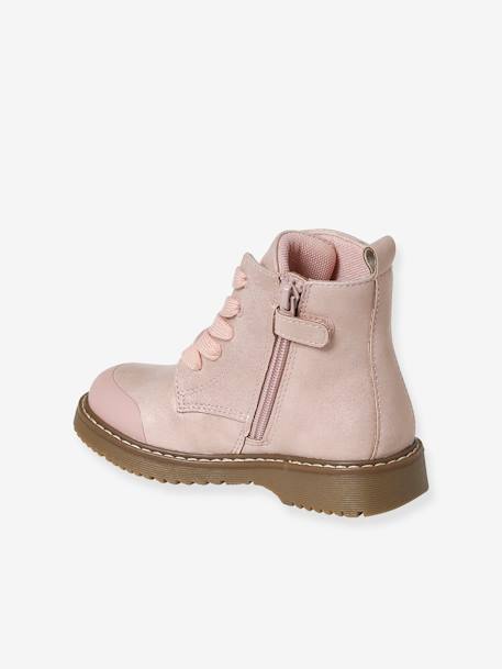 Boots lacées et zippées fille collection maternelle rose 4 - vertbaudet enfant 