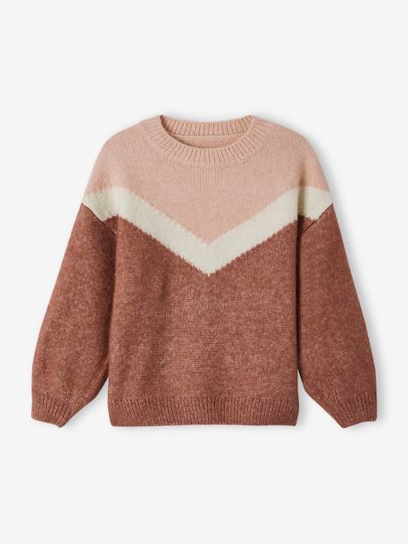 Fille-Pull effet colorblock fille