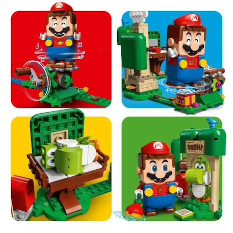 LEGO 71406 Super Mario Ensemble d’Extension La Maison Cadeau de Yoshi, Jouet Super Mario, Figurine, avec Manège, Enfants 6 Ans ROUGE 2 - vertbaudet enfant 