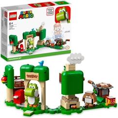 Jouet-LEGO 71406 Super Mario Ensemble d’Extension La Maison Cadeau de Yoshi, Jouet Super Mario, Figurine, avec Manège, Enfants 6 Ans