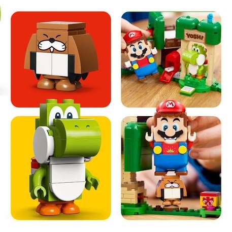 LEGO 71406 Super Mario Ensemble d’Extension La Maison Cadeau de Yoshi, Jouet Super Mario, Figurine, avec Manège, Enfants 6 Ans ROUGE 3 - vertbaudet enfant 