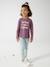 Tee-shirt à message Basics fille bleu grisé+bois de rose+bronze+violet 18 - vertbaudet enfant 