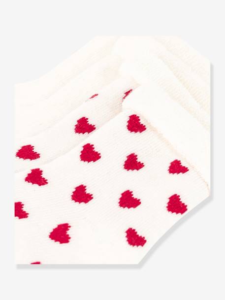 Lot de 2 paires de chaussettes bébé en tricot PETIT BATEAU blanc imprimé 2 - vertbaudet enfant 