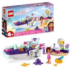 Jouet-LEGO® Gabby et la Maison Magique 10786 Le Bateau et le Spa de Gabby et Marine, Jouet avec Figurines