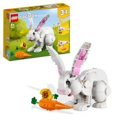 LEGO Creator 3-en-1 31133 Le Lapin Blanc, avec des Figurines Animaux Poissons, Phoques et Perroquets  - vertbaudet enfant
