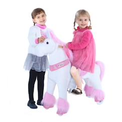 PonyCycle - Licorne Rose à monter Grand Modèle avec siège surélevé et frein pour enfants de 4 à 8 ans  - vertbaudet enfant
