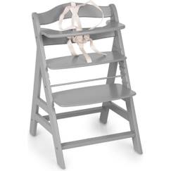 HAUCK Chaise Haute en Bois pour bébé Évolutive Alpha + / grey  - vertbaudet enfant